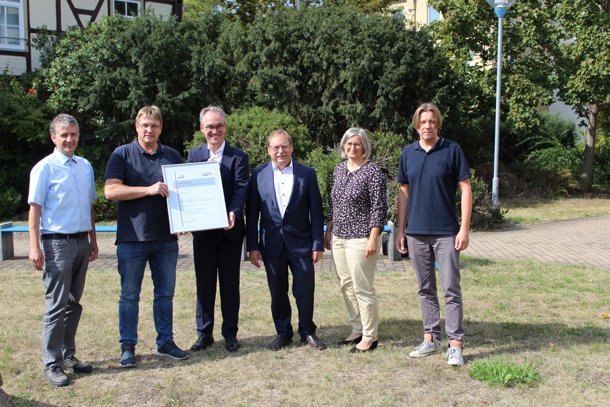 TSM-Zertifikatverleih für Erdgas und Wasser
