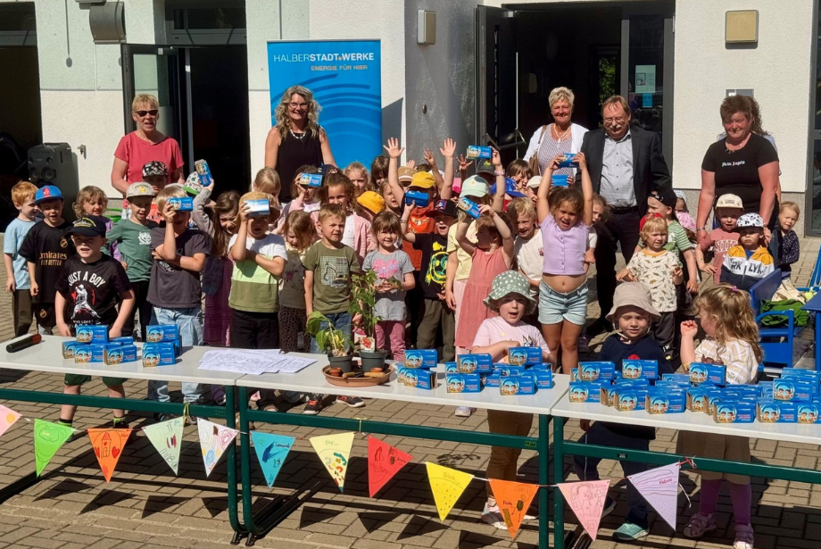 Gruppenfoto von den Kita-Kindern in Harsleben.